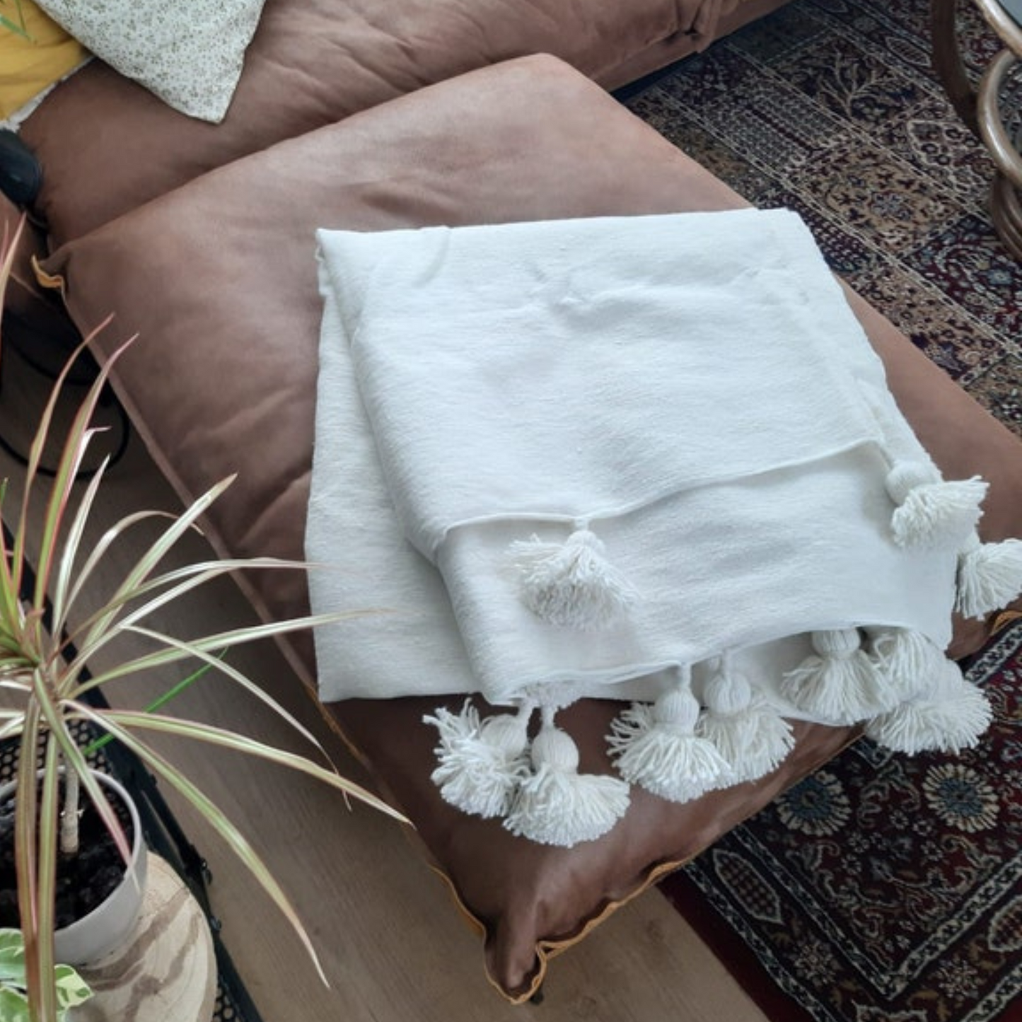 White Moroccan Blanket