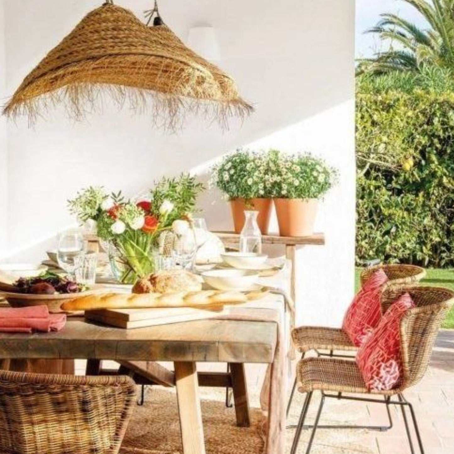 Parasol Shape Ceiling Natural Moroccan Lampshades