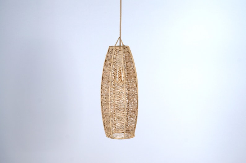 Raffia lace pendant light  small