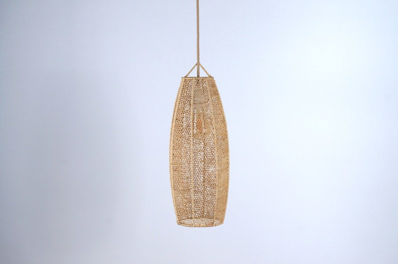 Raffia lace pendant light  small