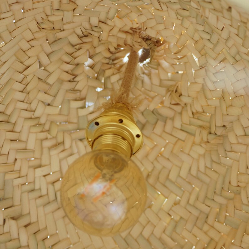 Small Straw Pendant Lamp 30cm - Ball