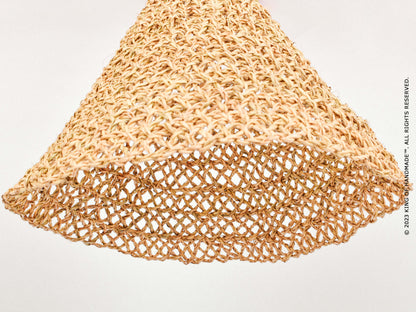 Rustic straw Lampshade Pendant Light - Straw Chandelier Luminaire Suspension