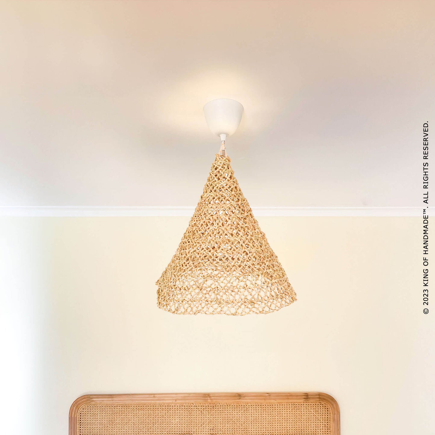 Rustic straw Lampshade Pendant Light - Straw Chandelier Luminaire Suspension