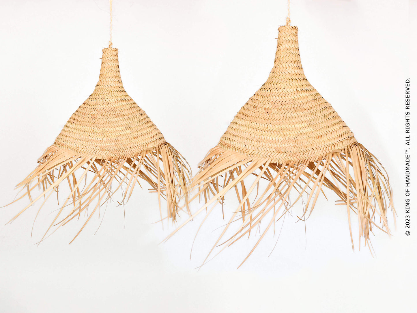 Stylish Straw Chandelier Luminaire Suspension for a Boho Chic Look