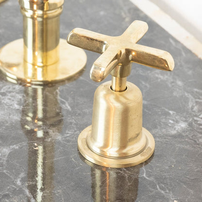 The Bell Widespread Unlacquered Brass Kitchen Faucet