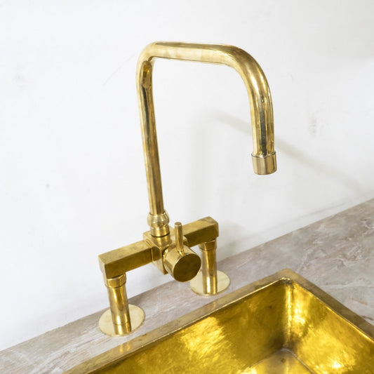 Unlacquered Brass Bridge Faucet