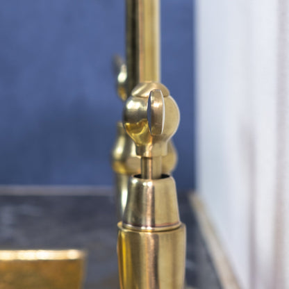 Unlacquered Brass Curved Legs Bridge Faucet