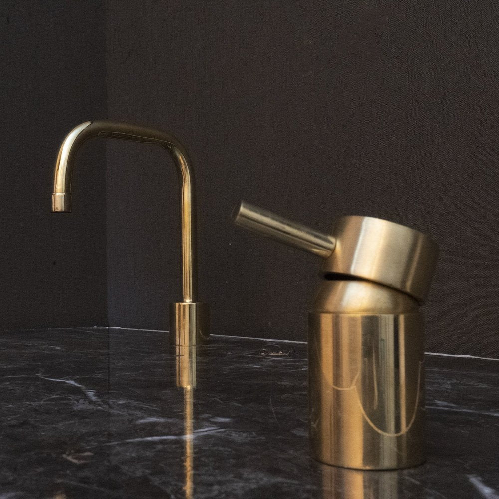 Unlacquered Brass Deck Mounted Basin Faucet