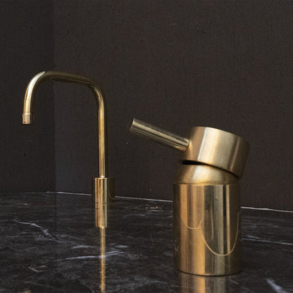 Unlacquered Brass Deck Mounted Basin Faucet