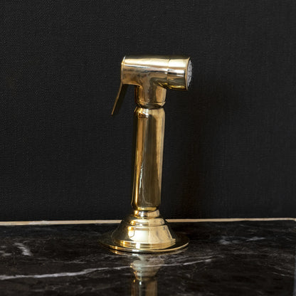 Unlacquered Brass kitchen side sprayer